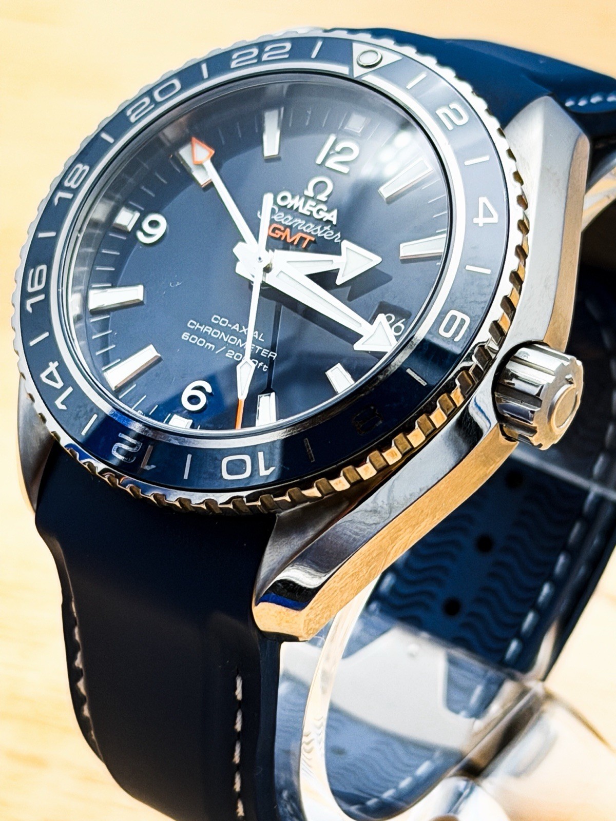2024 Omega Planet Ocean GMT Titanium Blue 43.5mm Full Set, Box & Papers