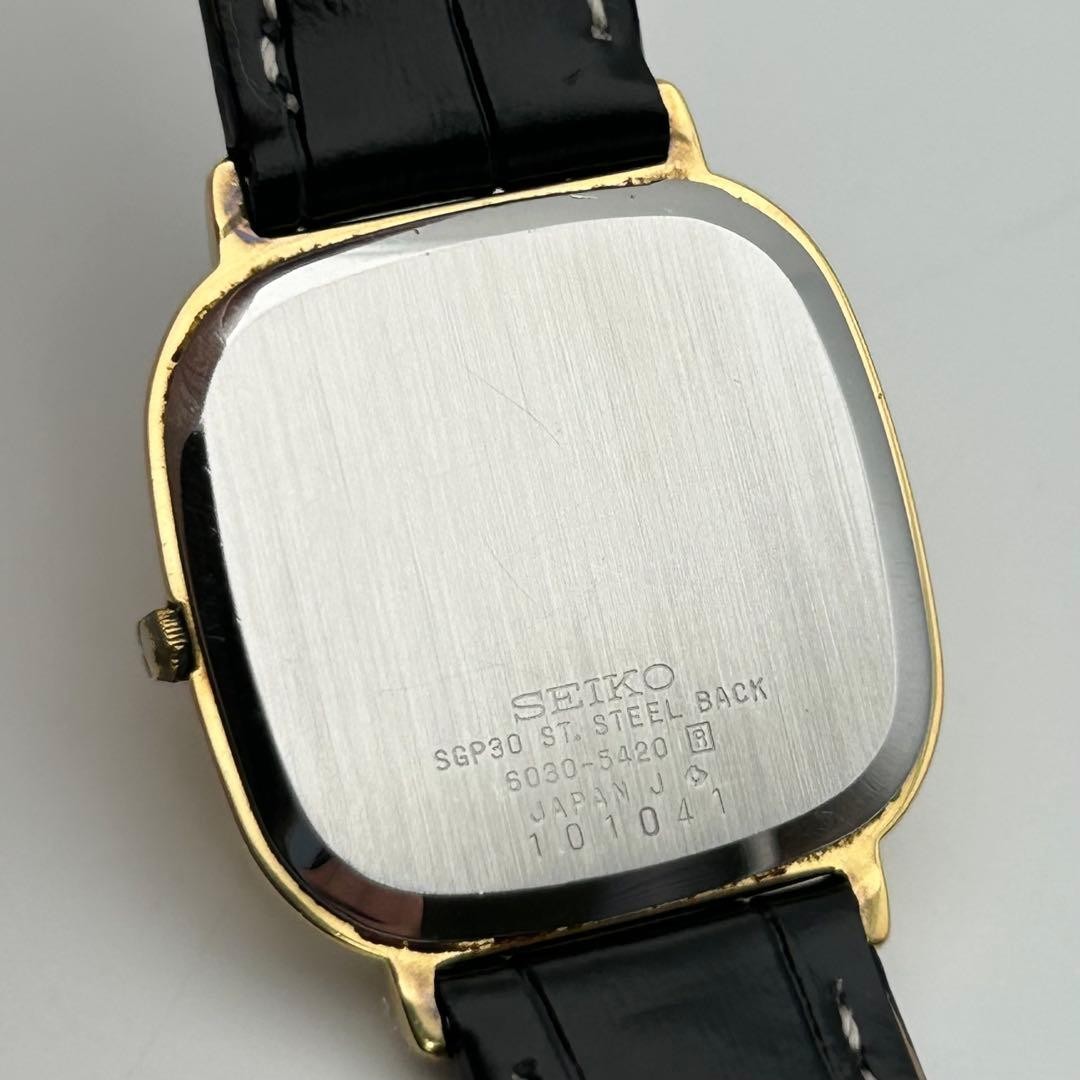 [Men’s, Textured Dial, Working] SEIKO Dolce 6030-5420 Gold