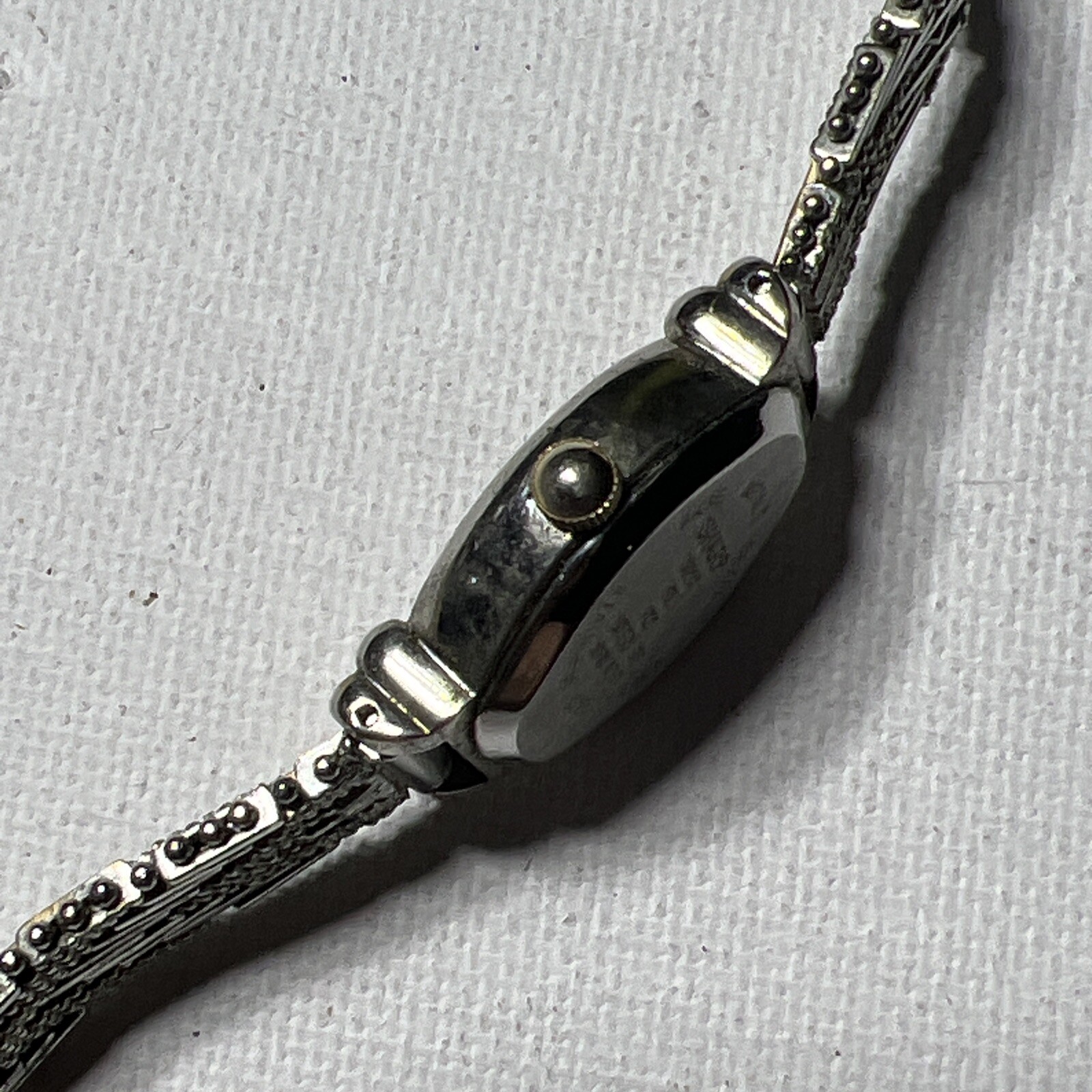 1930’s Sharp Ultra Light Watch Fiery MOP Dial Genuine Diamond woman two tone