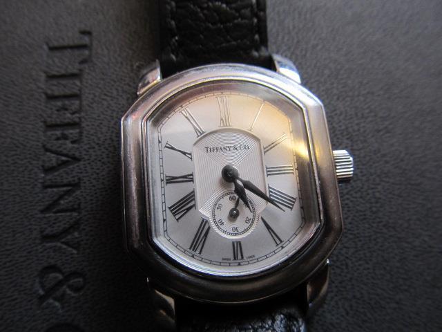 Tiffany & Co. Mark Coupe Swiss Made Black Leather Band Watch Unisex