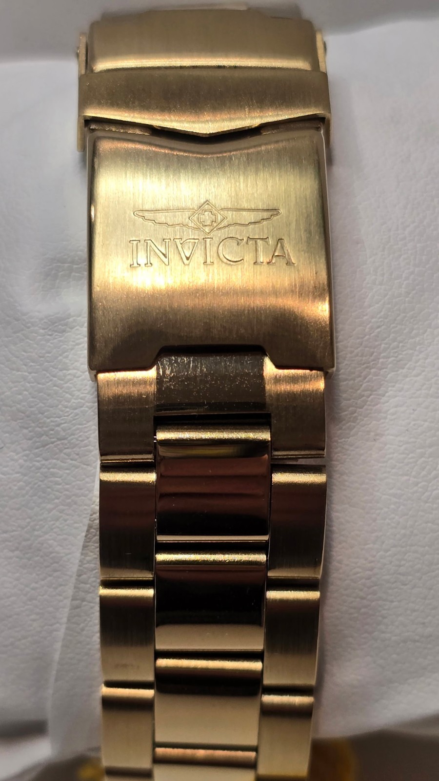 Invicta Specialty Rowan Men’s Watch Blue Dial Gold ToneSS Bracelet 50m w/Box