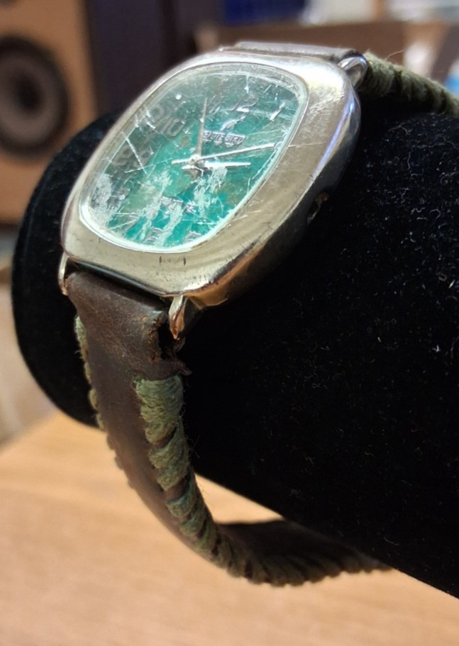 PEYOTE BIRD SANTA FE WRISTWATCH SOUTHWESTERN LOOK TURQUOISE DIAL WATCH BROKEN