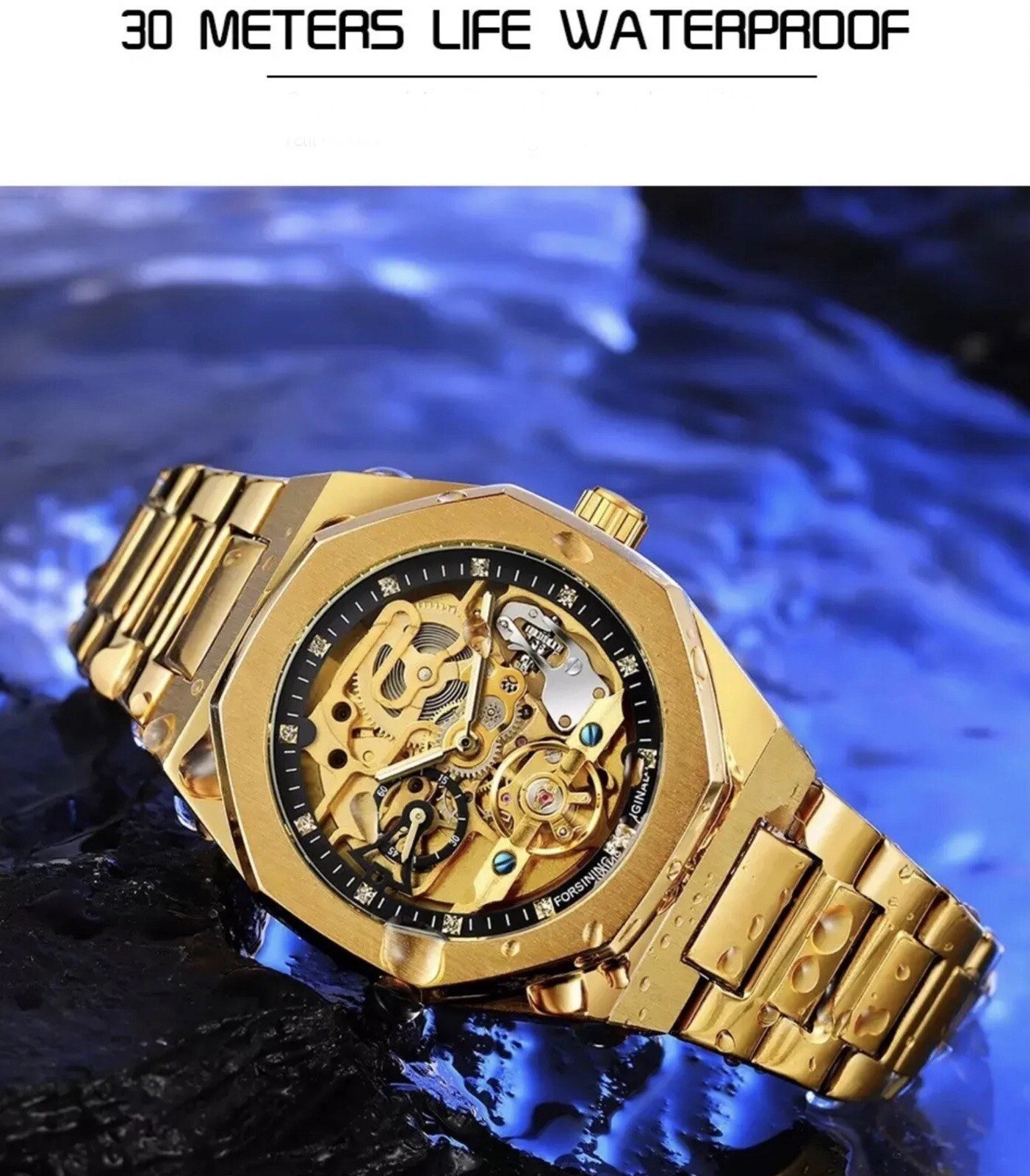 ⌚Men’s Watch Skeleton Mechanical Luminous Luxury Waterproof Sport Wristwatch NEW