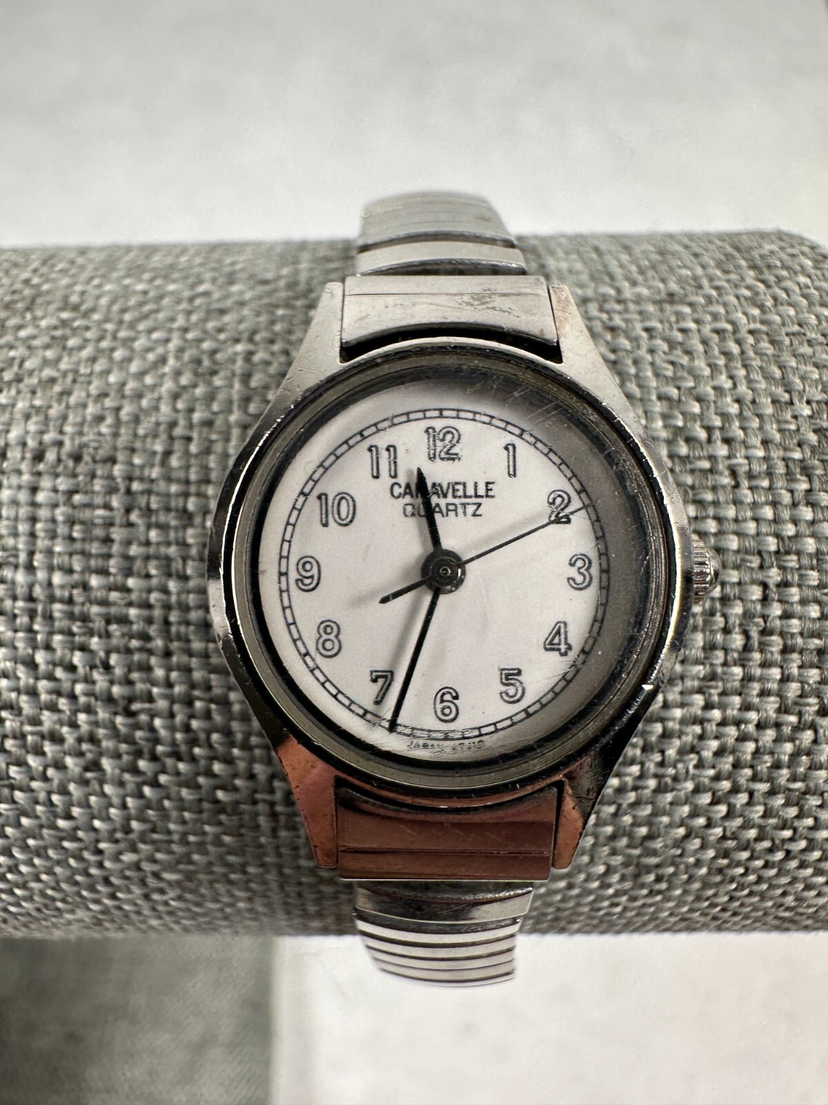 Bulova Caravelle Watch Womens 20mm White Dial Silver Tone Expansion New Battery