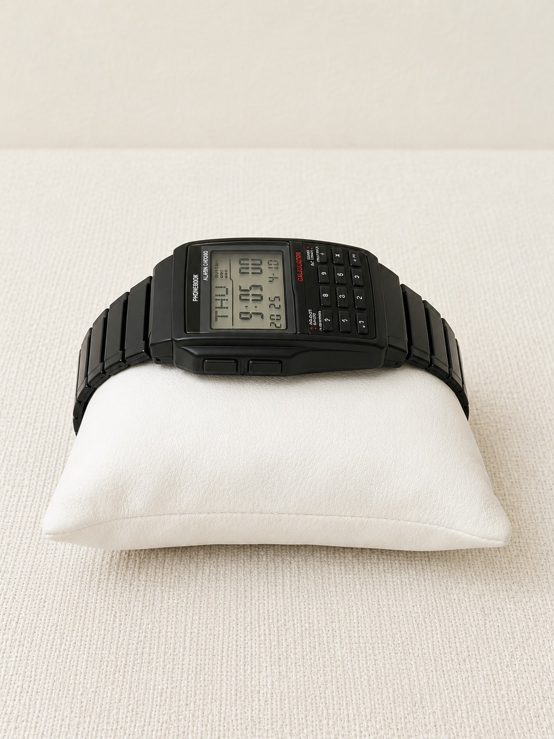 Calculator Watch Digital LED Display Alarm Chronograph 8-Digit Retro Men