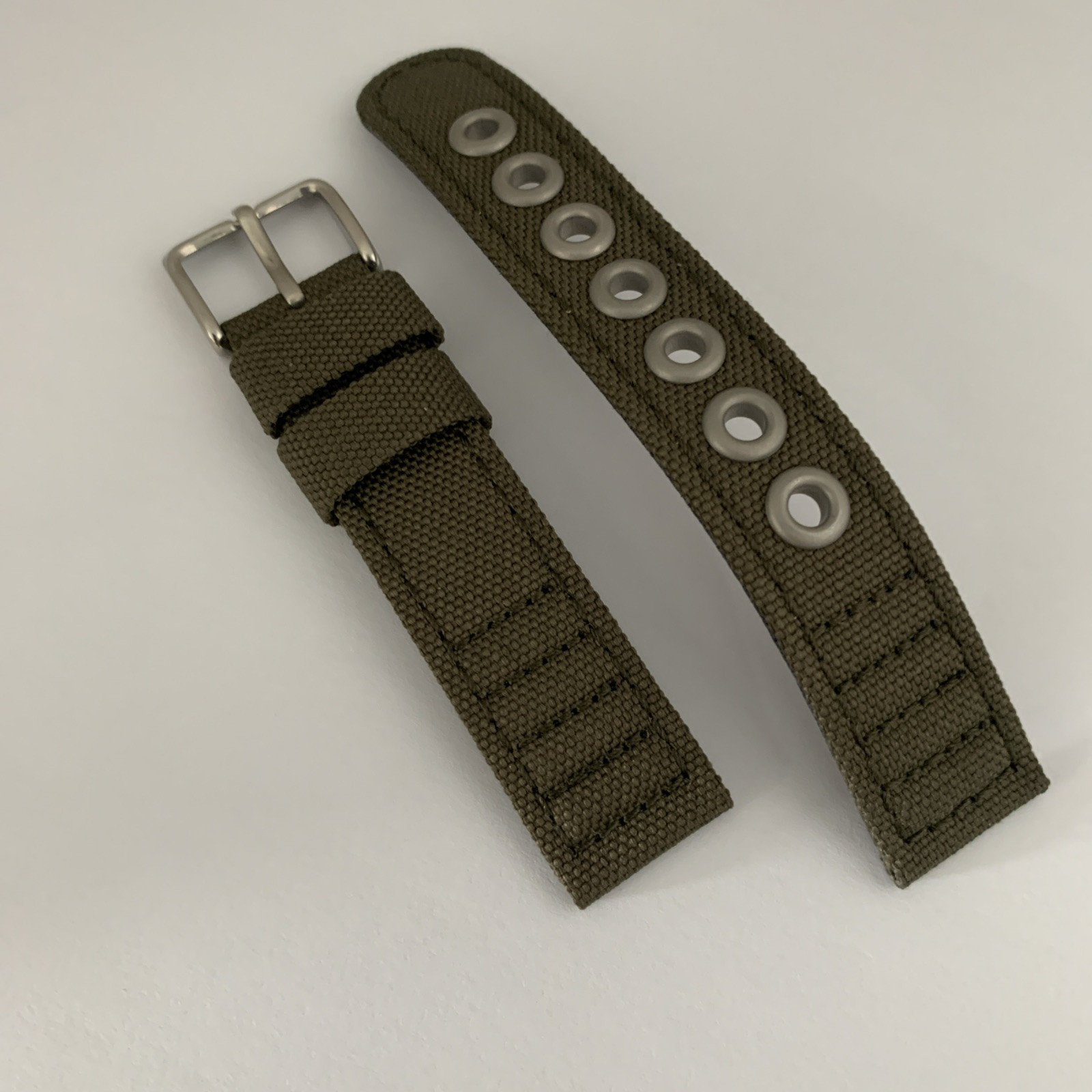 Genuine Citizen 18mm Green Canvas Watch Strap For BM8180-03E Military Watches