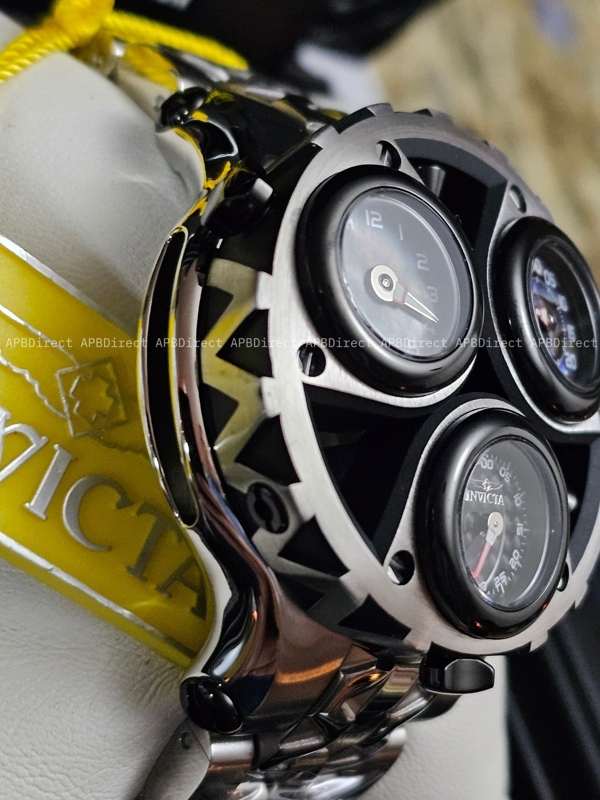 Invicta – CERBERUS – Tri 3 Movements Carbon Fiber Abalone MOP Dials mens watch