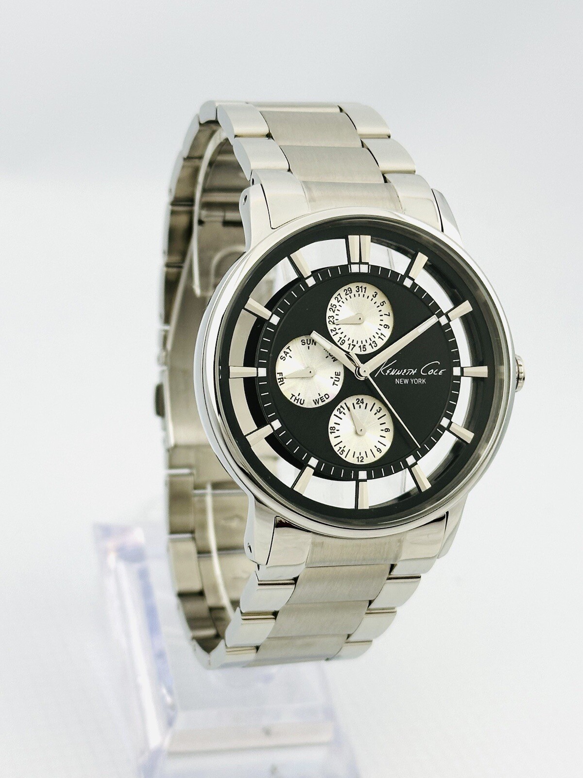 Kenneth Cole KC9115 Men’s See-through transparent Black Dial Bracelet Watch