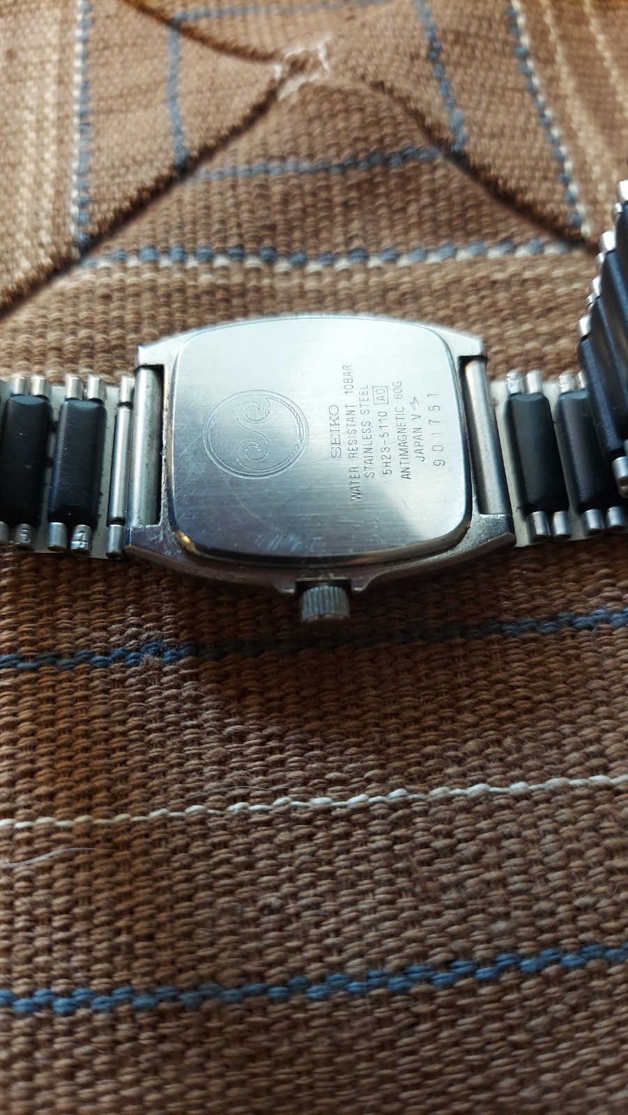 Vintage Seiko Chronos 5H23-5110 Black Dial Men’s Quartz Watch From USA Seller!