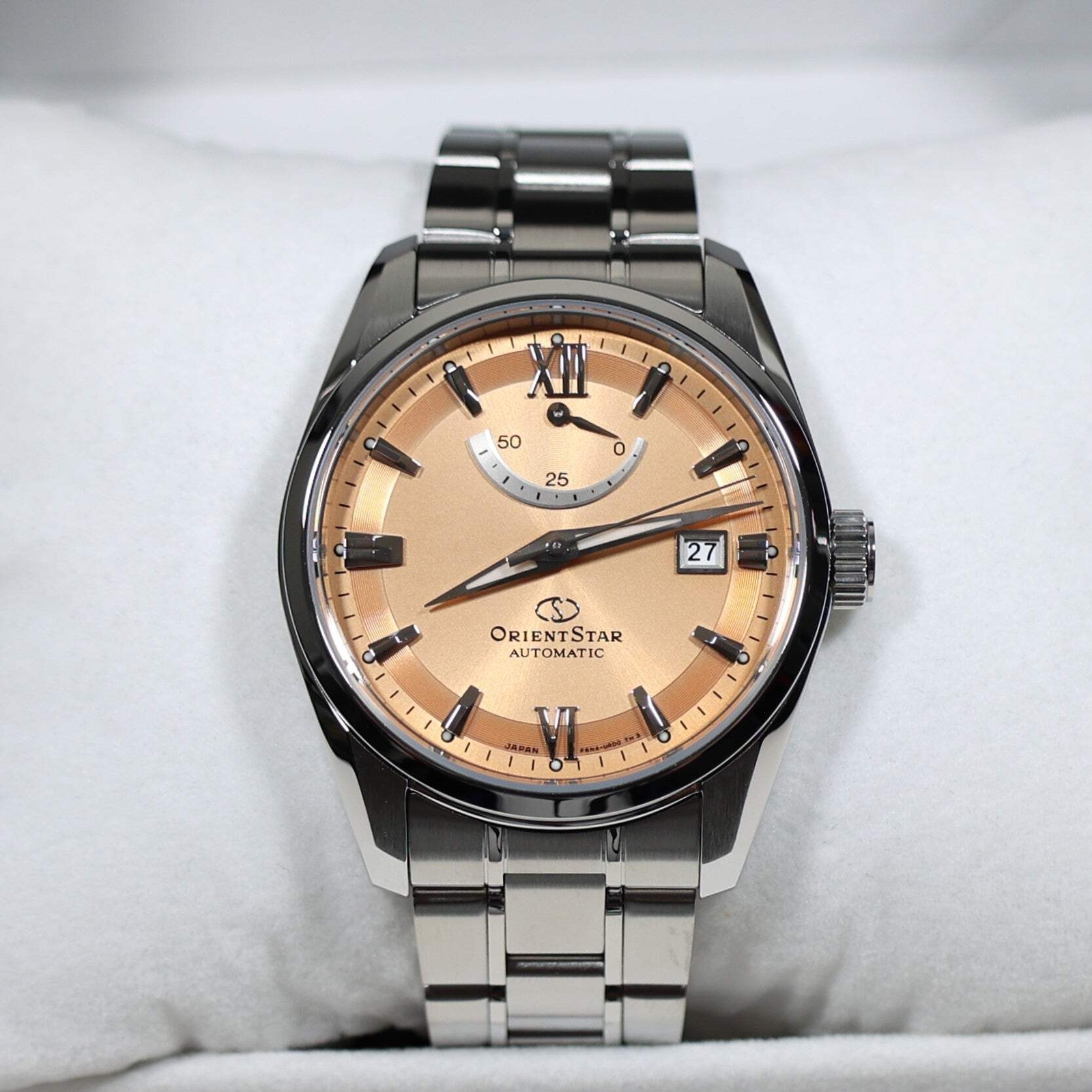 Orient Star Automatic Salmon Dial Stainless Steel Men’s Watch RE-AU0108G00B