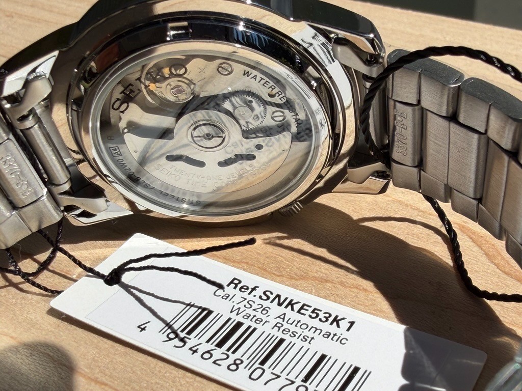 Seiko 5 SNKE53 Men’s Stainless Steel Black Dial Day Date Automatic Watch