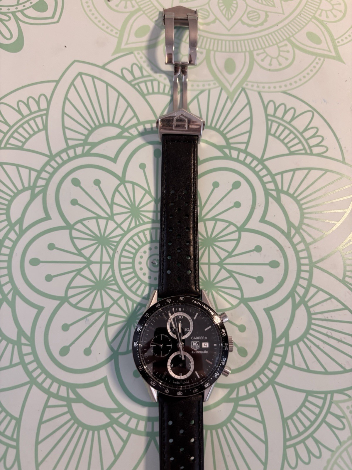 Tag Heuer Men’s Carrera Automatic Chronograph Watch CV2010 Calibre. Authentic.