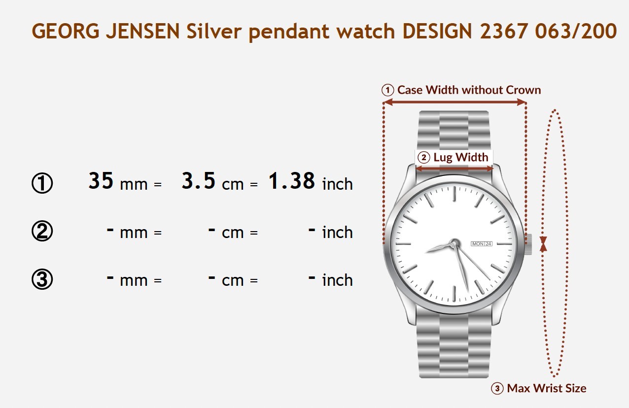 [NEAR MINT] GEORG JENSEN Sterling Silver Pocket Watch No.2367 35mm JAPAN Y855