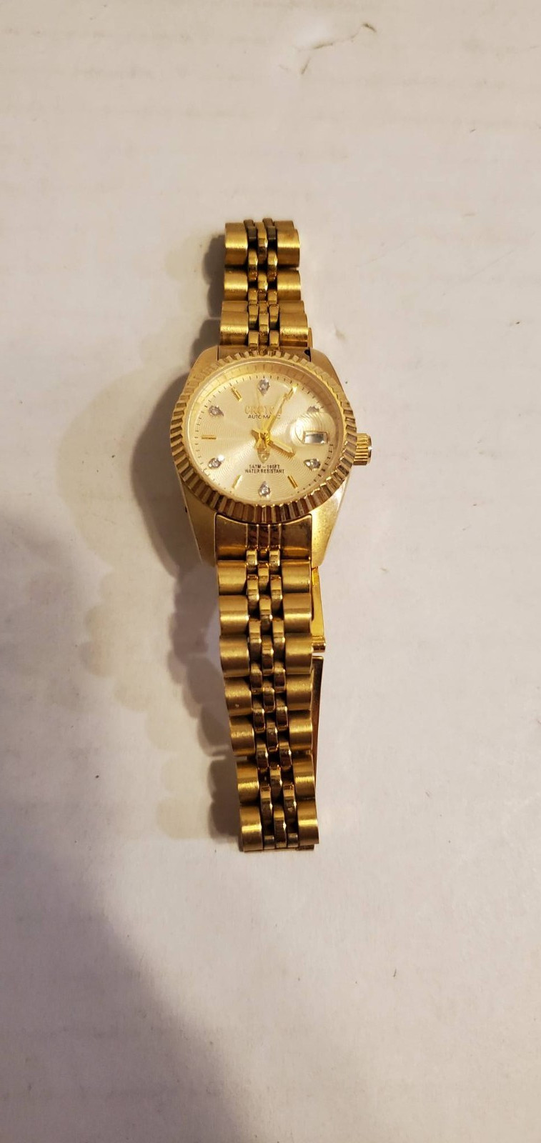 CROTON Japan Automatic Ladies Watch SATM 165ft H20 Resistant Stainless Steel