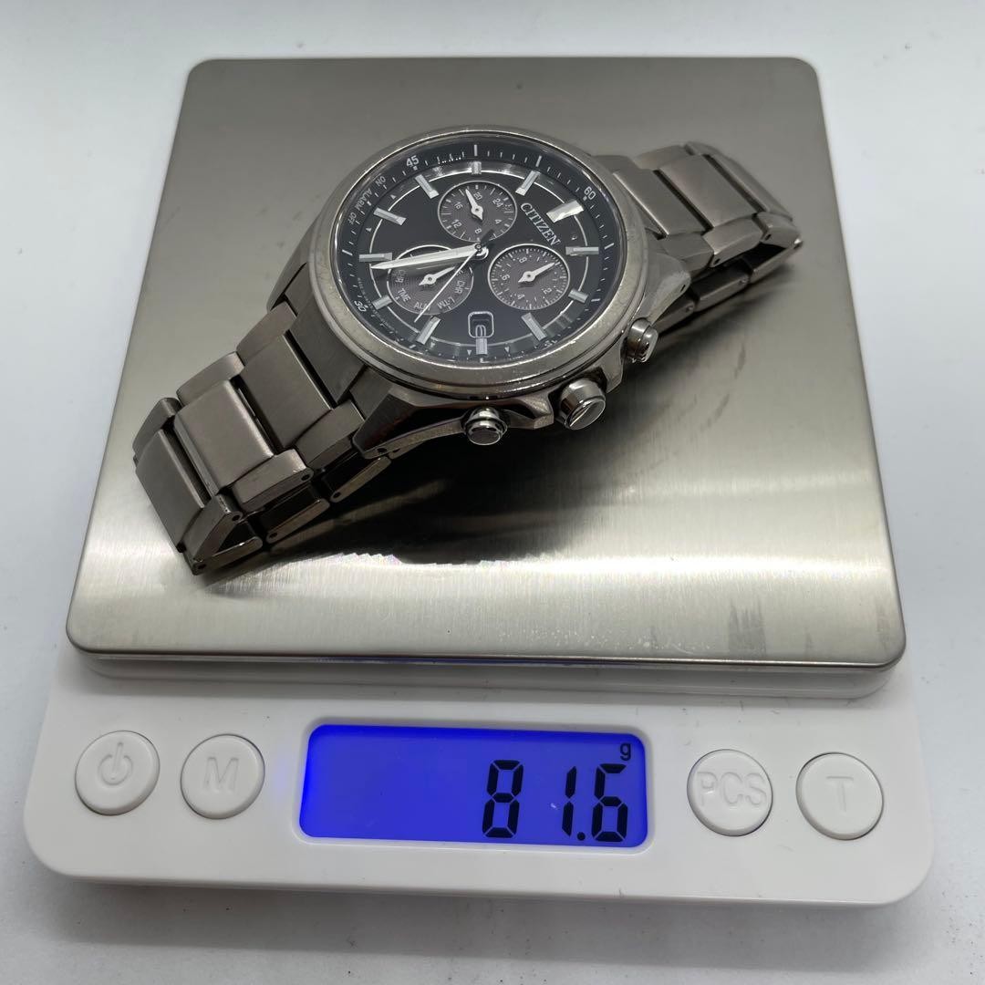 CITIZEN ATTESA E820-S096081 Black Dial Eco-Drive Men’s Watch Used Working #14