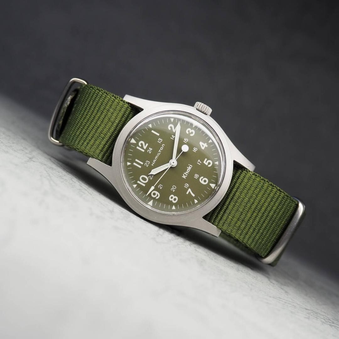 Hamilton Khaki Men’s Manual Wind Green Khaki Used Watch