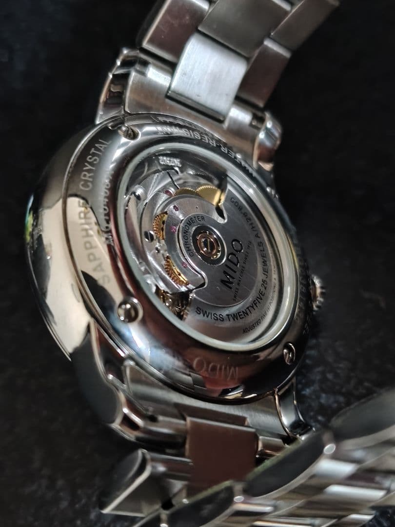 MIDO Baroncelli Chronometer M010408A Automatic Silver Dial Men Excellent