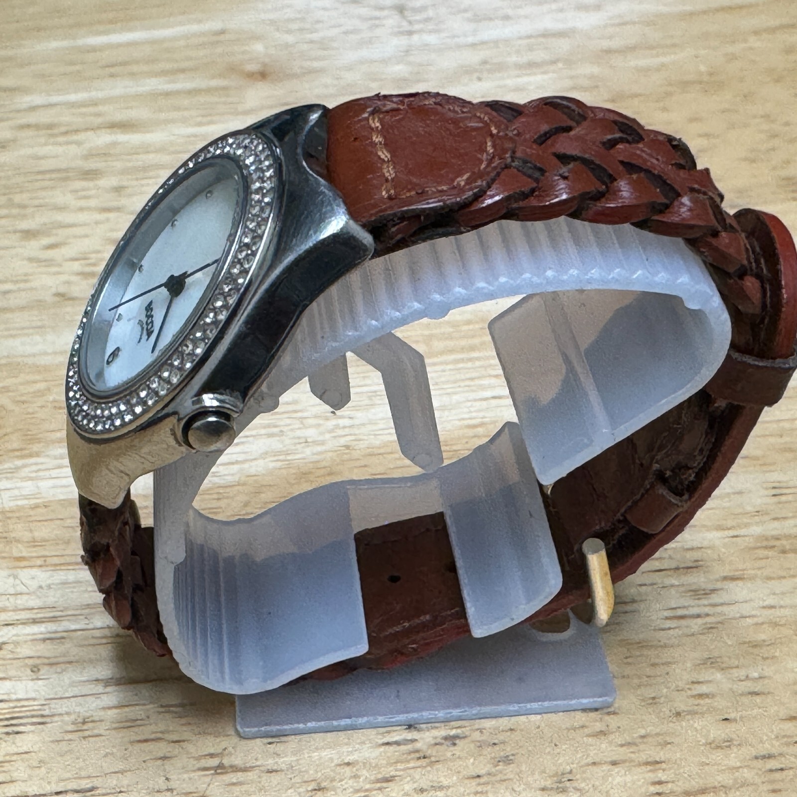 Boccia Titanium Quartz Watch Unisex 50m MOP Dial Leather Band Analog New Battery