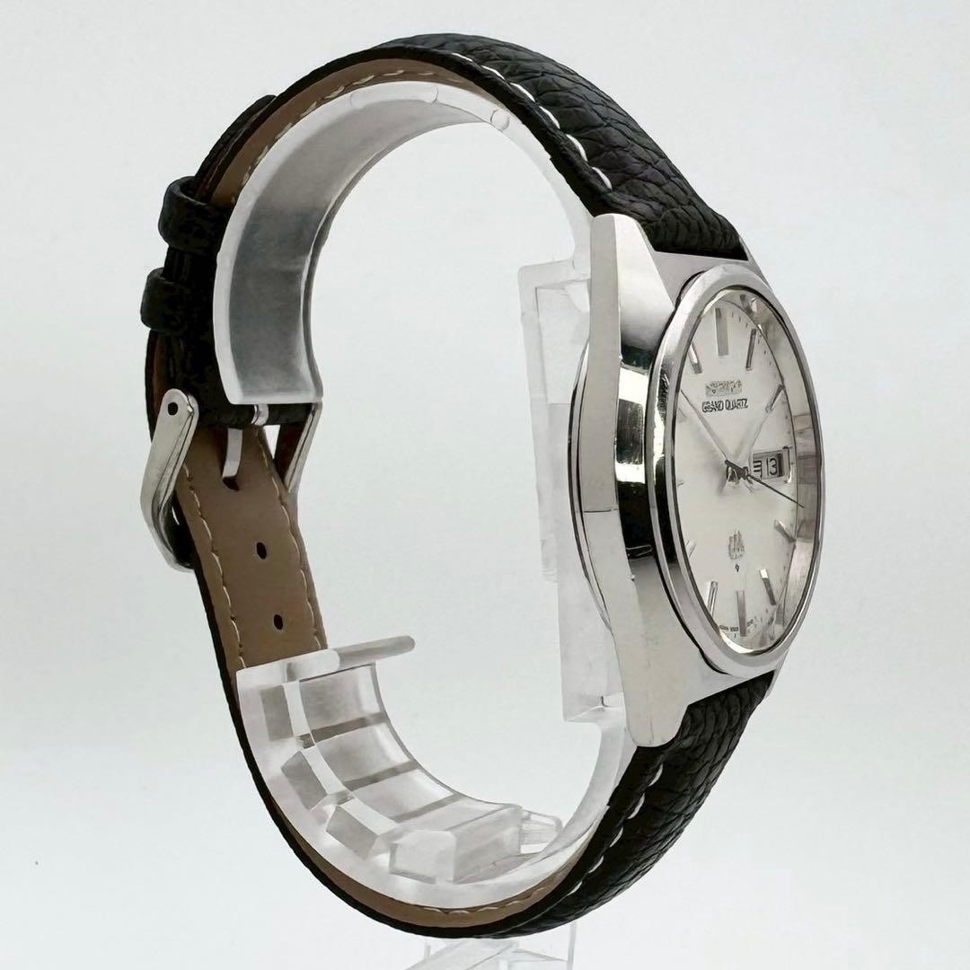 Seiko Grand Quartz Twin 9943-8010 36mm Silver Dial Day-Date Vintage 70s Mens