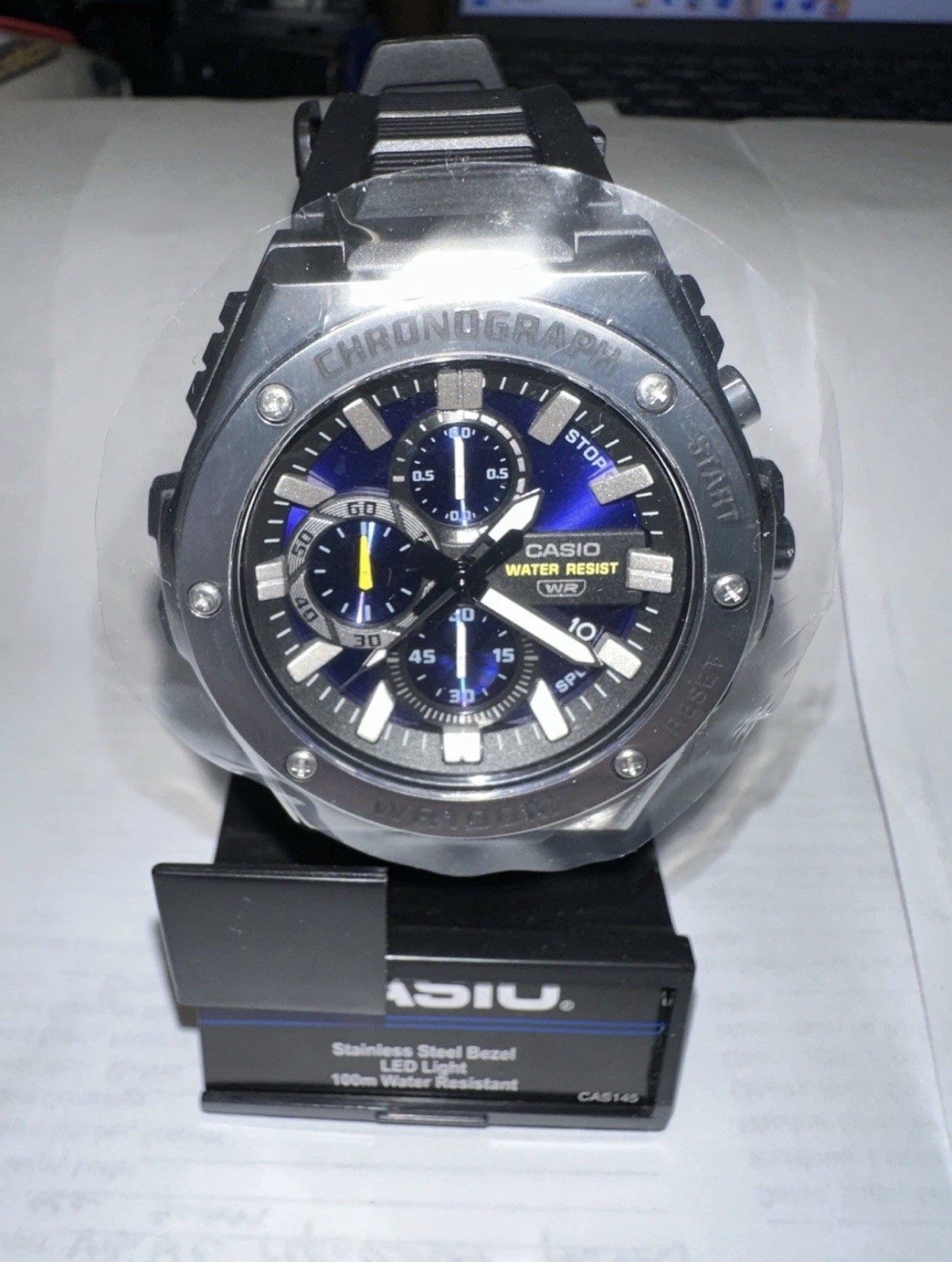 Casio MWQ100-2AV, World Time Combo Watch, 3 Alarms, Black Strap, 10Year Battery