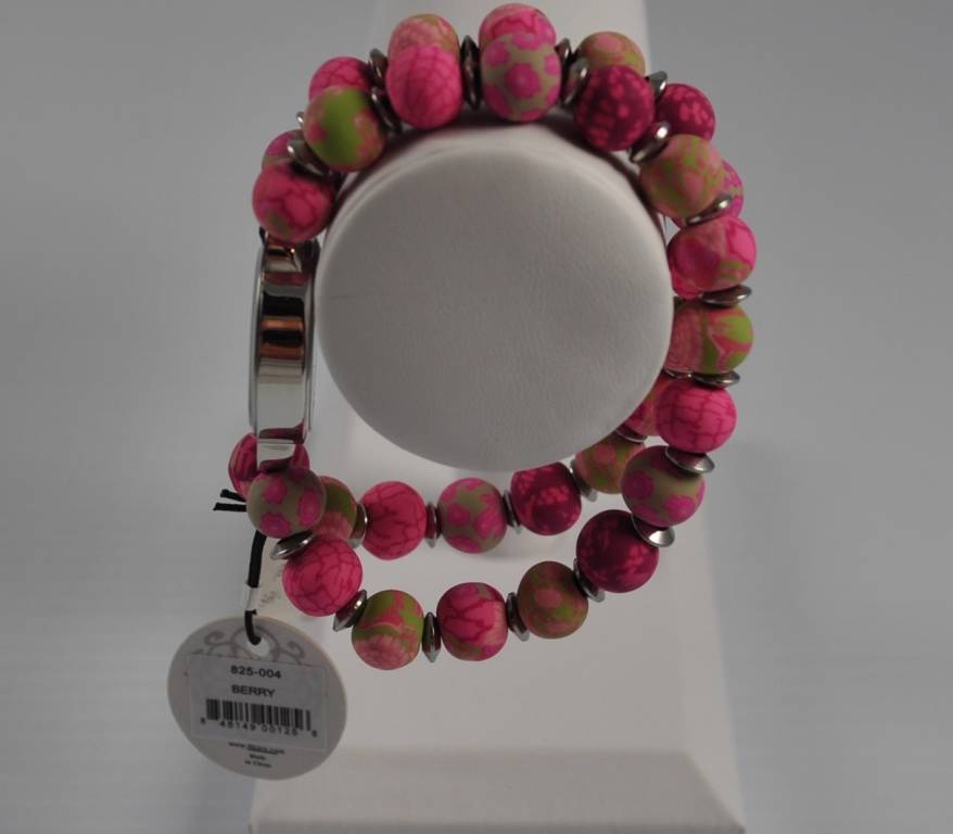 Jilzarah Berry Round Watch Polymer Clay Beads Handcrafted Artisan Jewelry G31