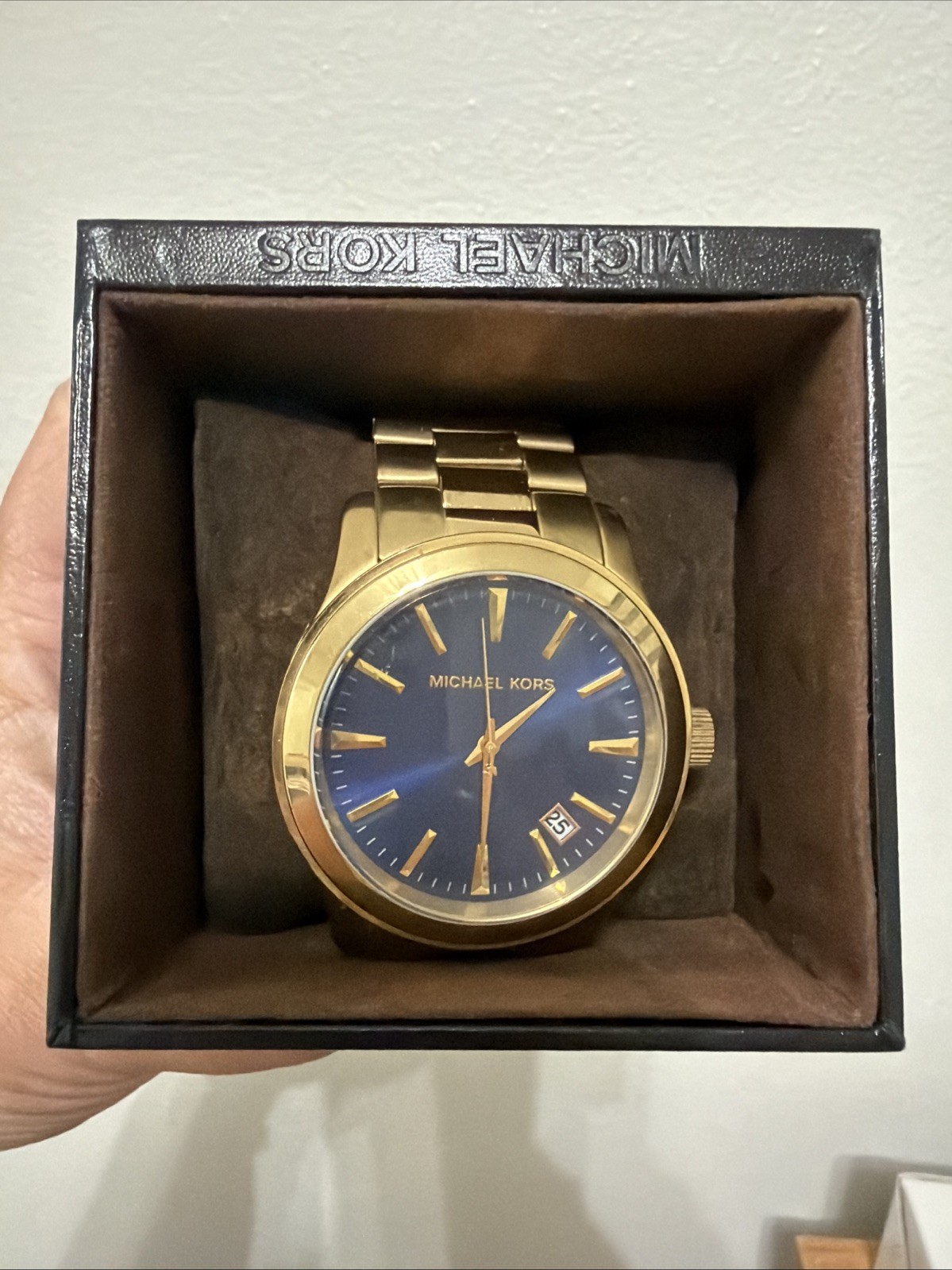 Michael Kors Watch Blue and Gold