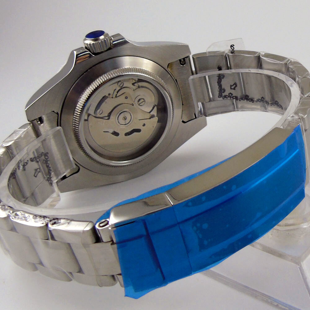 40mm BLIGER Blue Fade Dial Ceramic Bezel NH35A Automatic mens Watch Sapphire