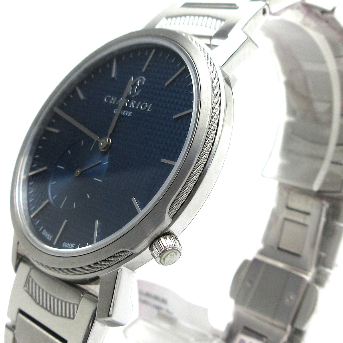 [B1Y] CHARRIOL Celtic Legacy Men’s Small Second Dark Blue CL40S.930.002 [w3y]