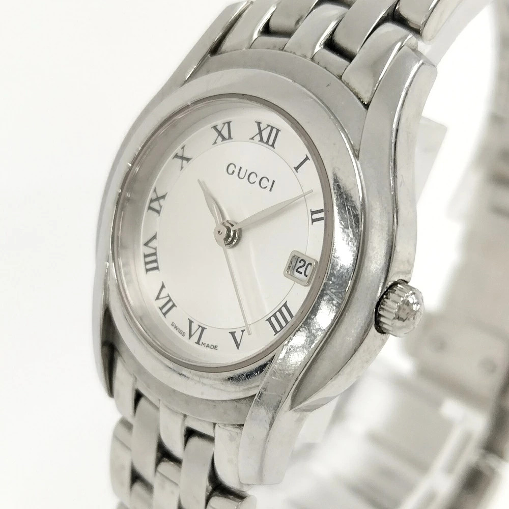 Used GUCCI Watch SS Quartz Silver Dial 5500L
