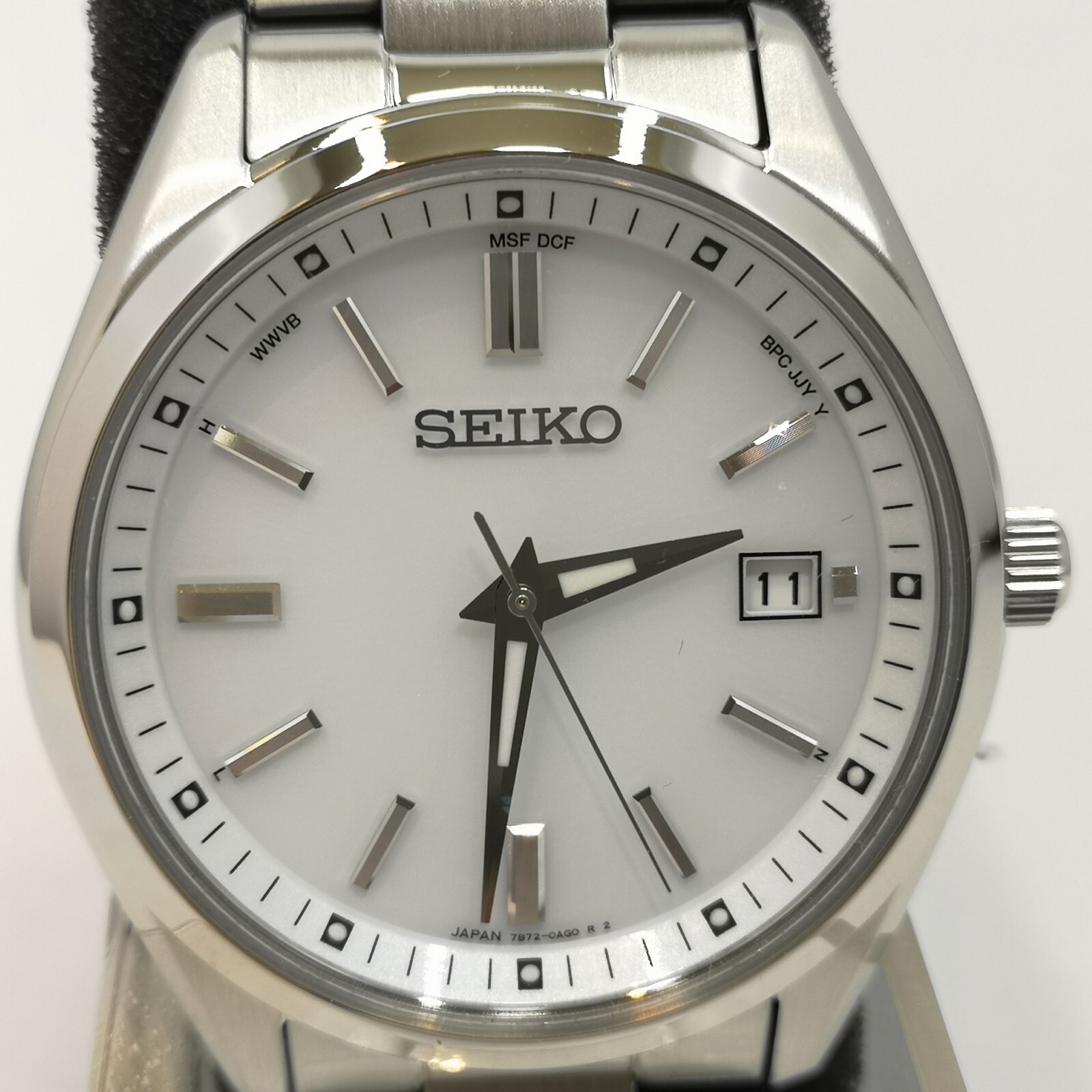 SEIKO Seiko Selection SBTM317 White Solar Atomic Radio Men’s Watch New in Box
