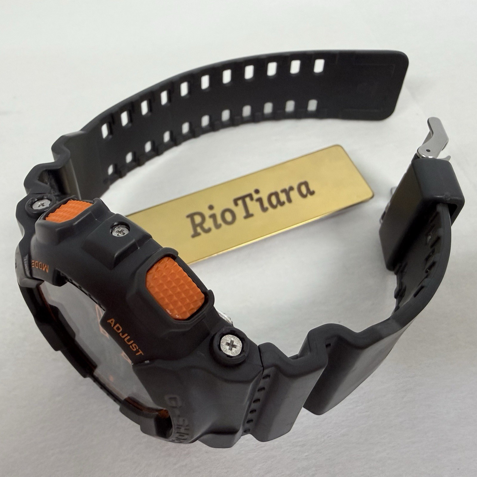 Casio G-Shock GA-110TS-1A4 Gray Orange Cleaned New Battery Near Mint Watch 5146