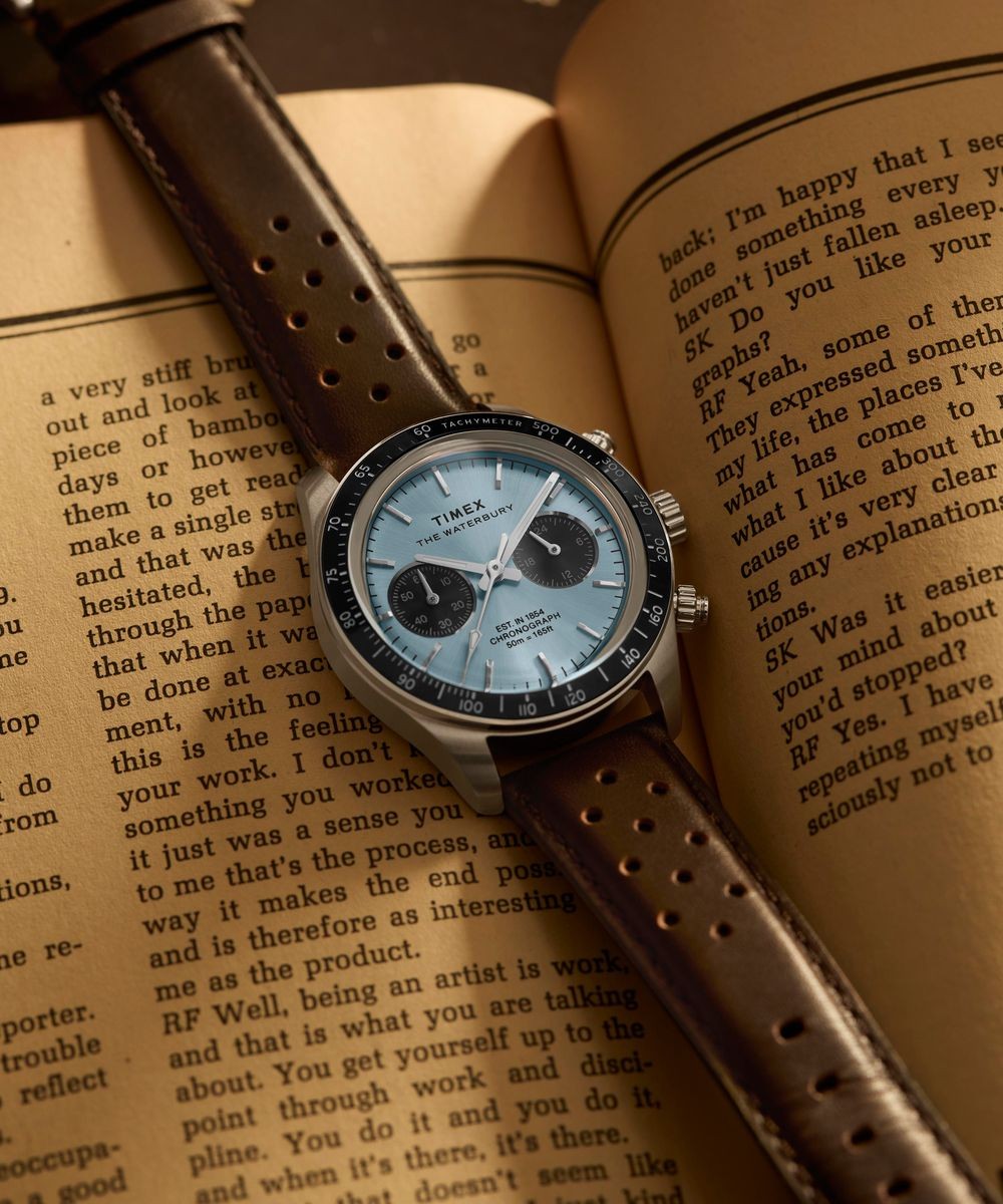 Timex Brown Mens Chronograph Watch Waterbury Heritage TW2Y70600