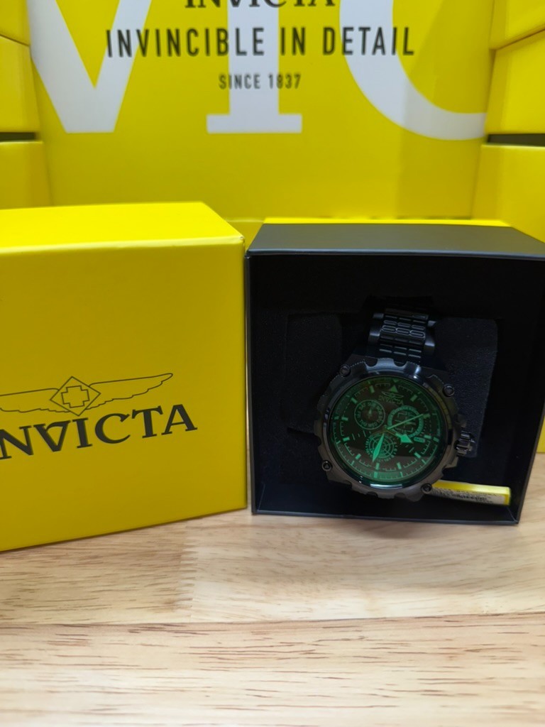 Invicta Coalition Forces Spline Command 49202 Men’s 50mm Black Iridescent Green