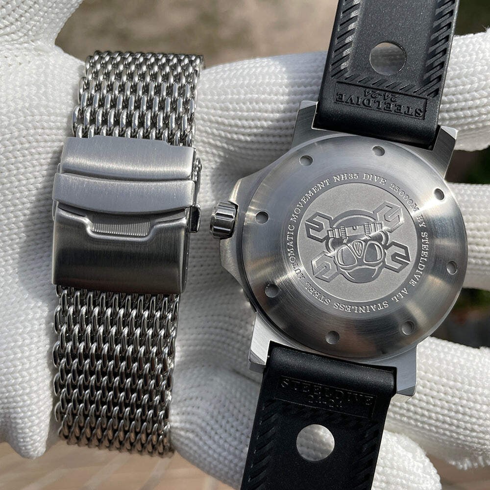 STEELDIVE SD1982 — 46.5MM Big Size Sapphire Ceramic Bezel Insert NH35 Dive Watch