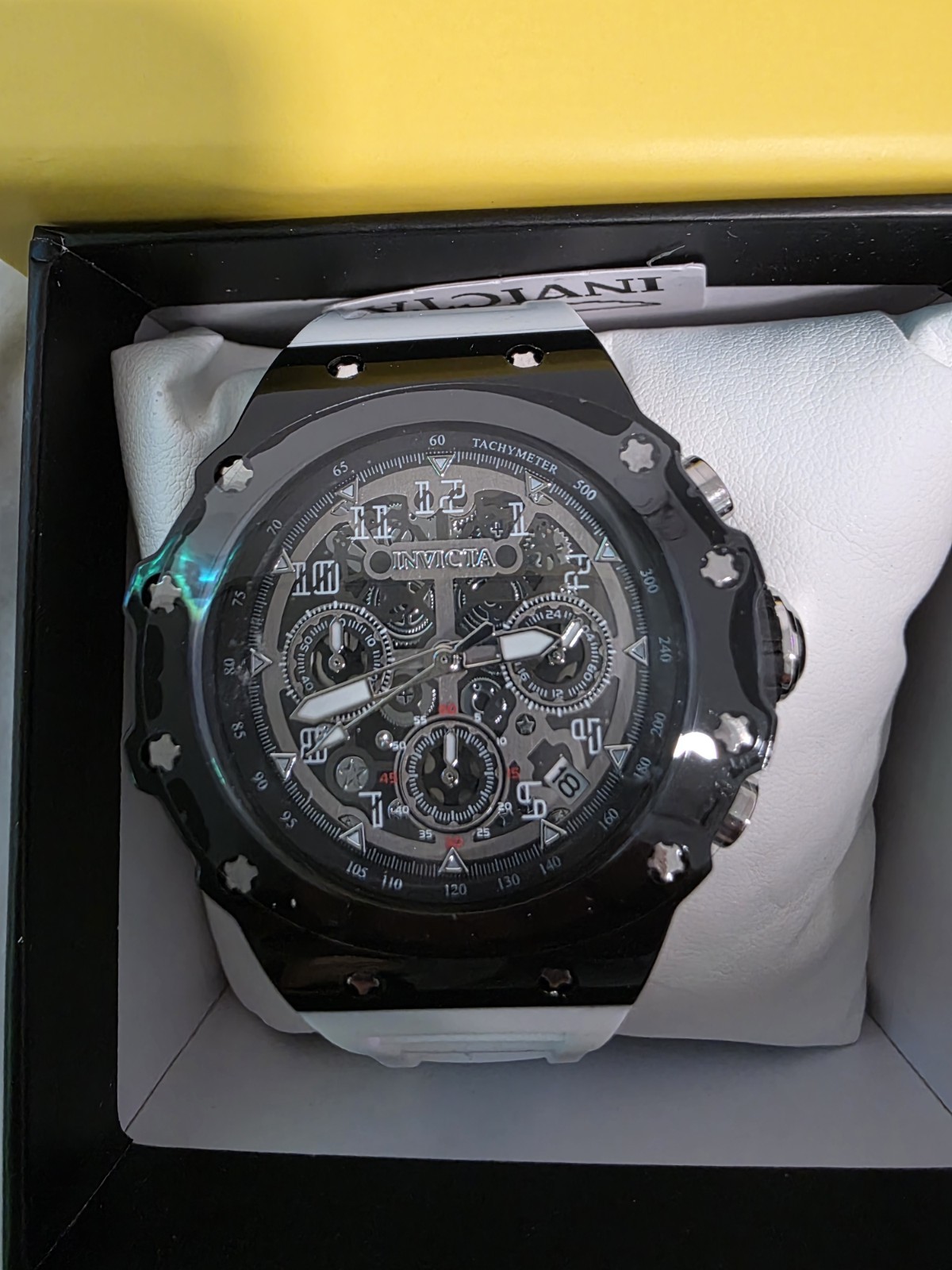 Invicta Racing Valyron Mens Watch 41mm Black & White 69616 #8