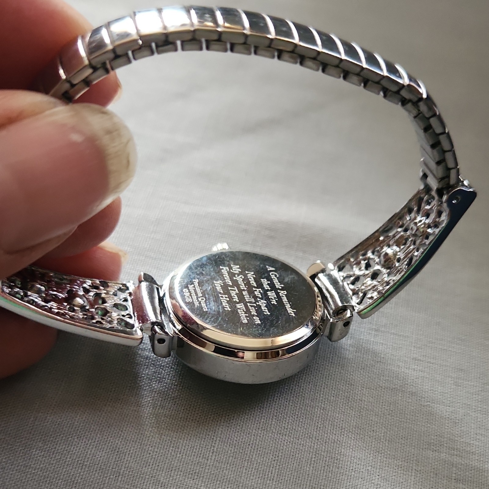 Bradford Exchange Messenger from Heaven Women’s Quartz Analog Gem-Set Silver