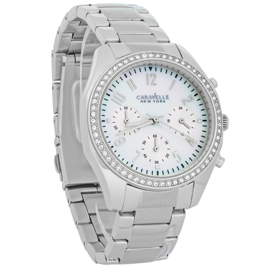 Caravelle By Bulova Women’s Chronograph Stainless Crystal Quartz Watch 43L159