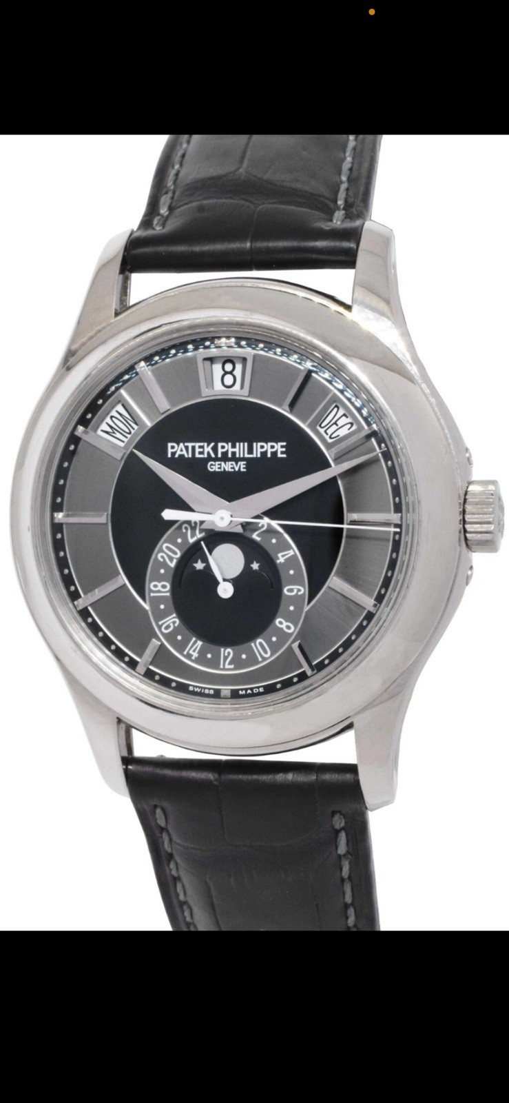 Patek Philippe Annual Calendar White Gold Black Grey Dial 40mm