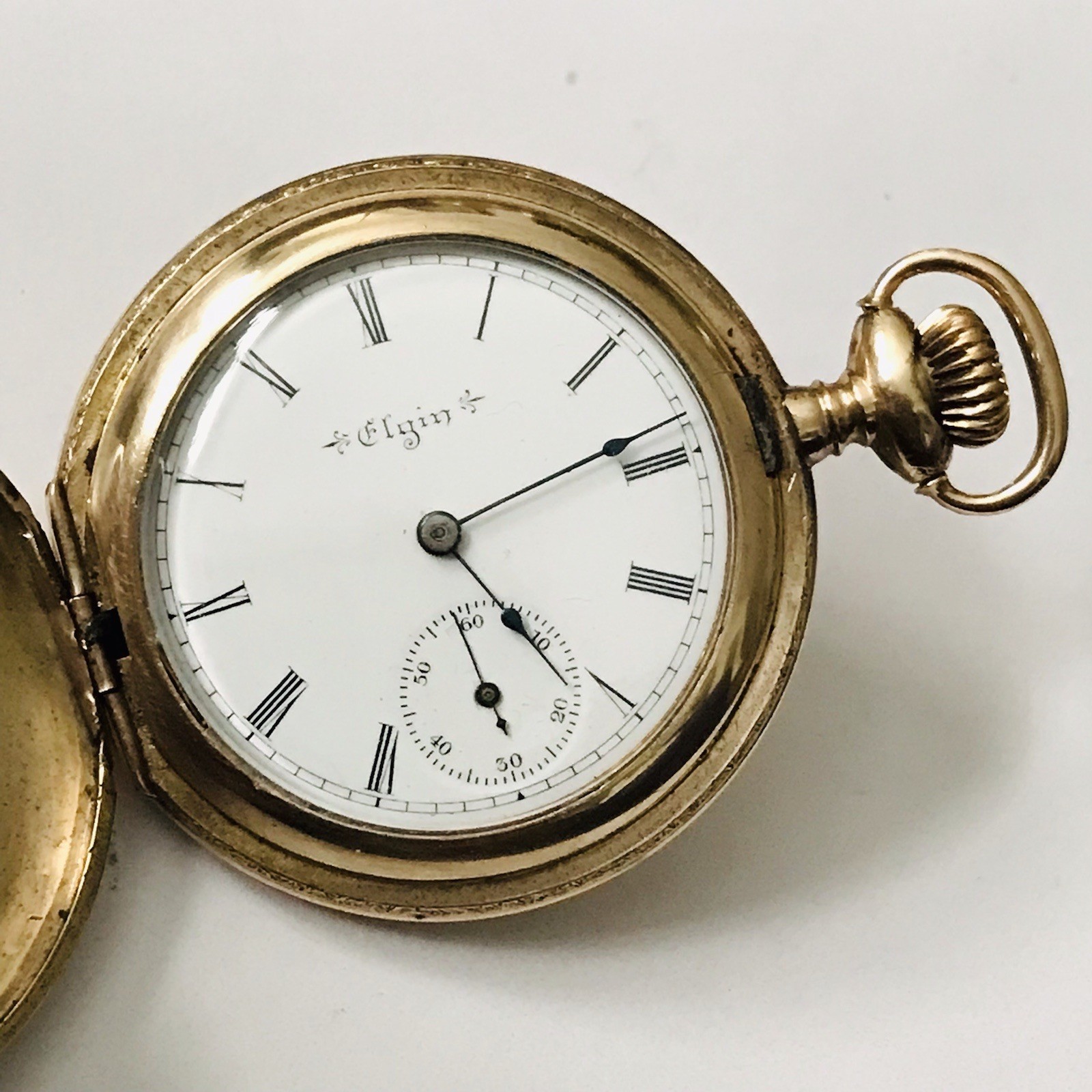 Antique 1900 Elgin Pocket Watch 6s RS Special Gold Filled Mens Runs