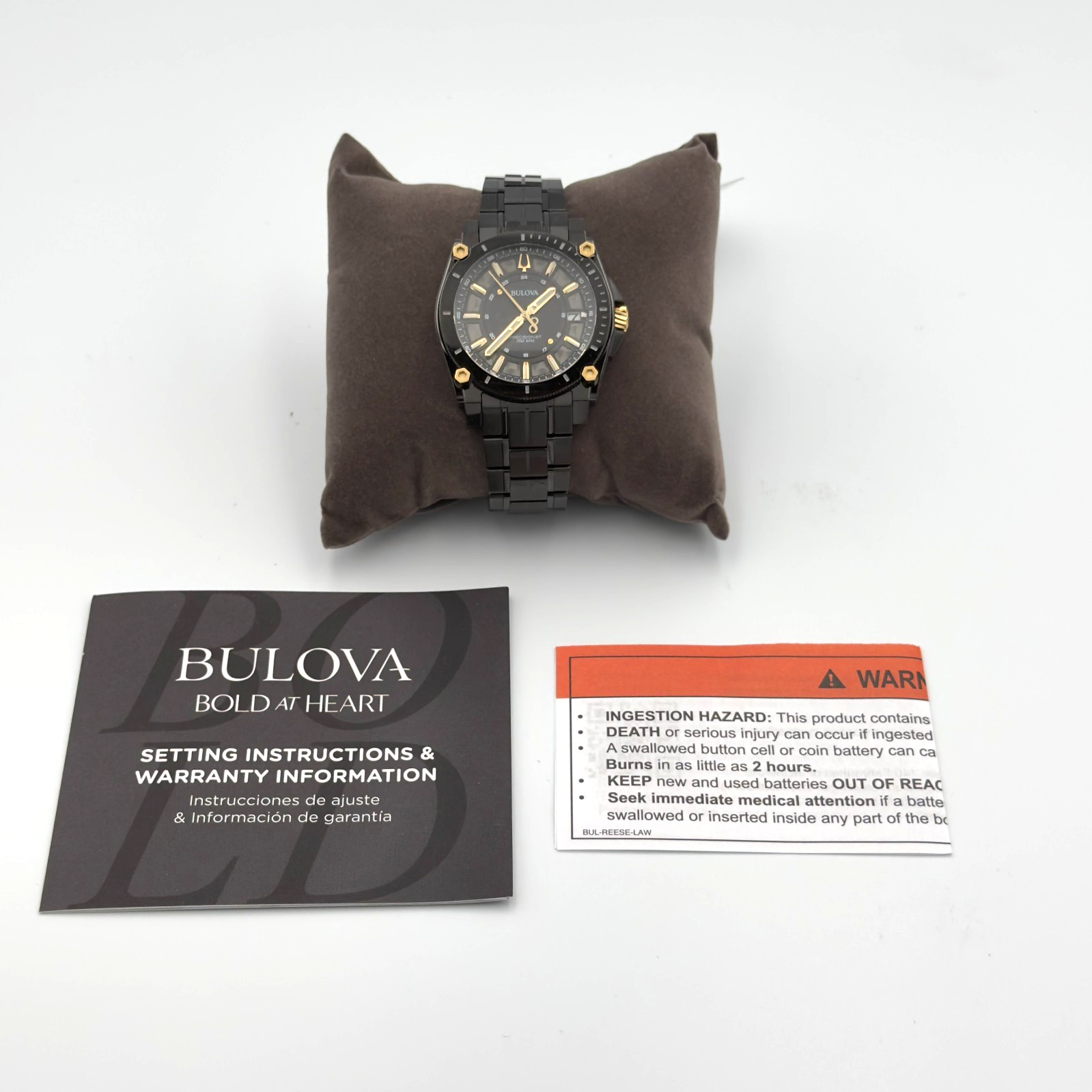 Bulova 98B408 Icon Precisionist Black IP 40mm Watch New