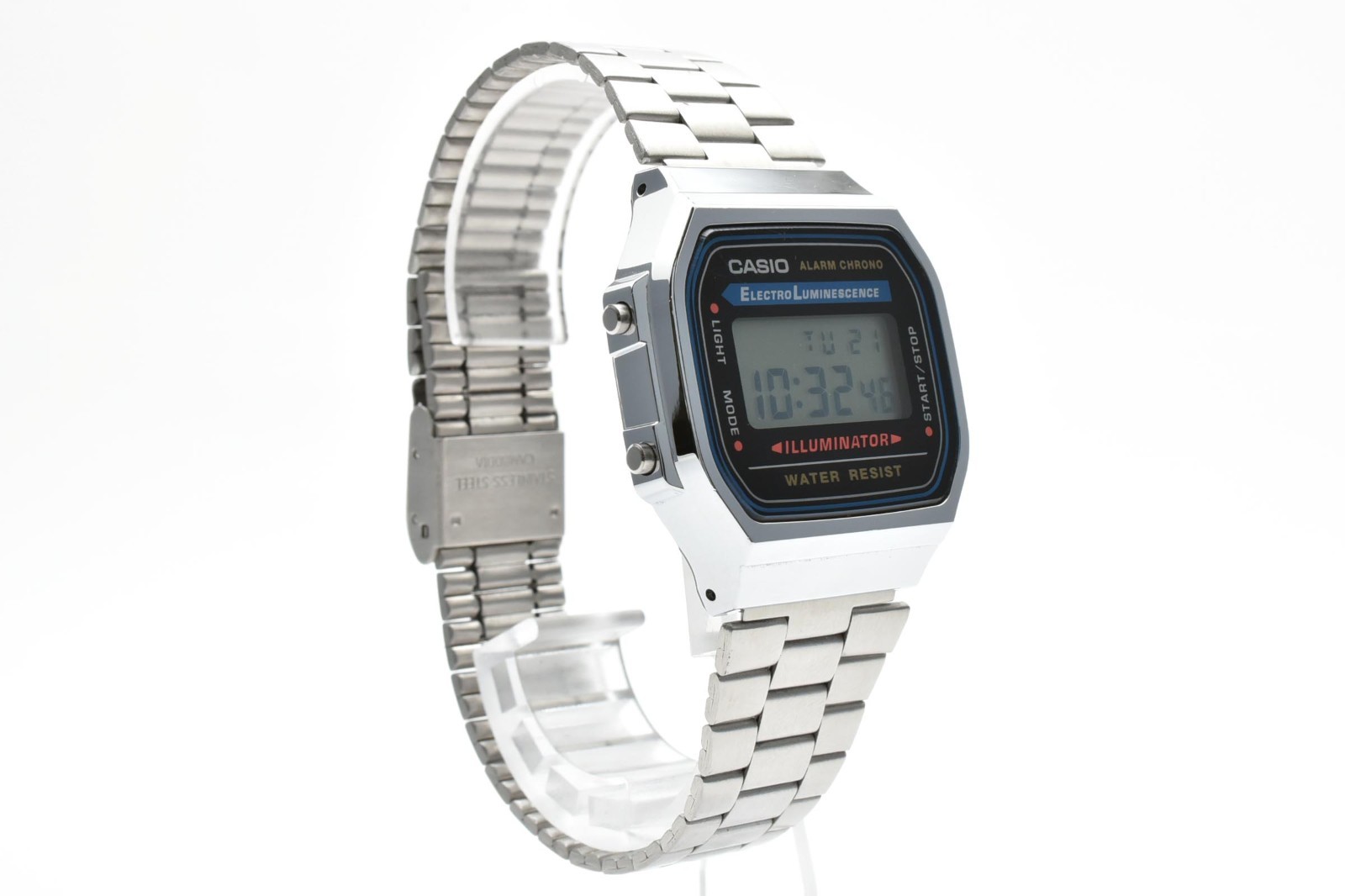 【EXC+５】CASIO A168W Digital Alarm Chronograph Quartz Watch Silver From Japan
