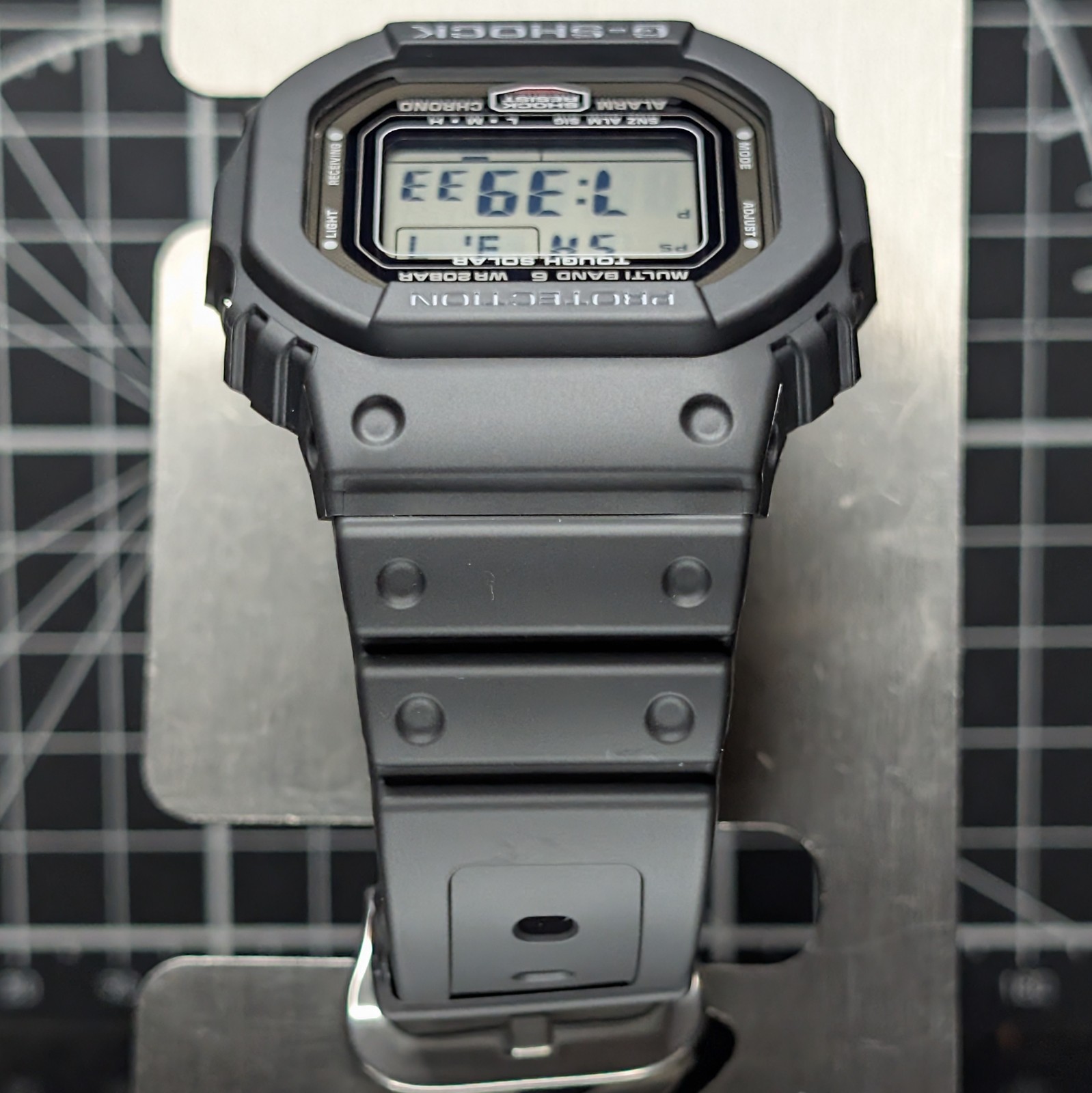 Casio G-Shock U-pdated GW-5000 Solar Multiband Black Screwback Square GW-5000U-1