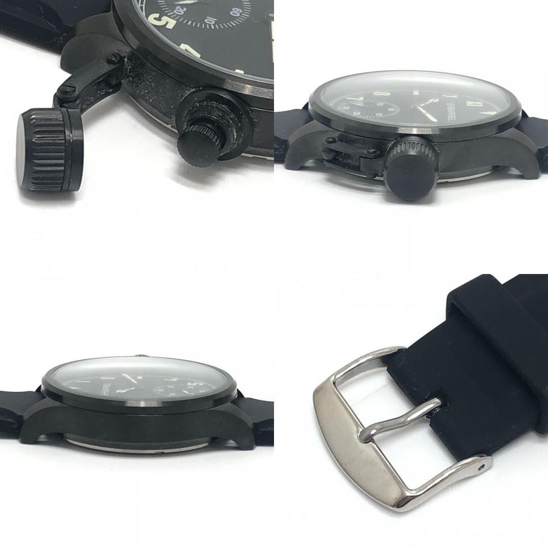 B-Barrel Small Second Manual Watch Rubber Strap Used Black 47mm From Japan From