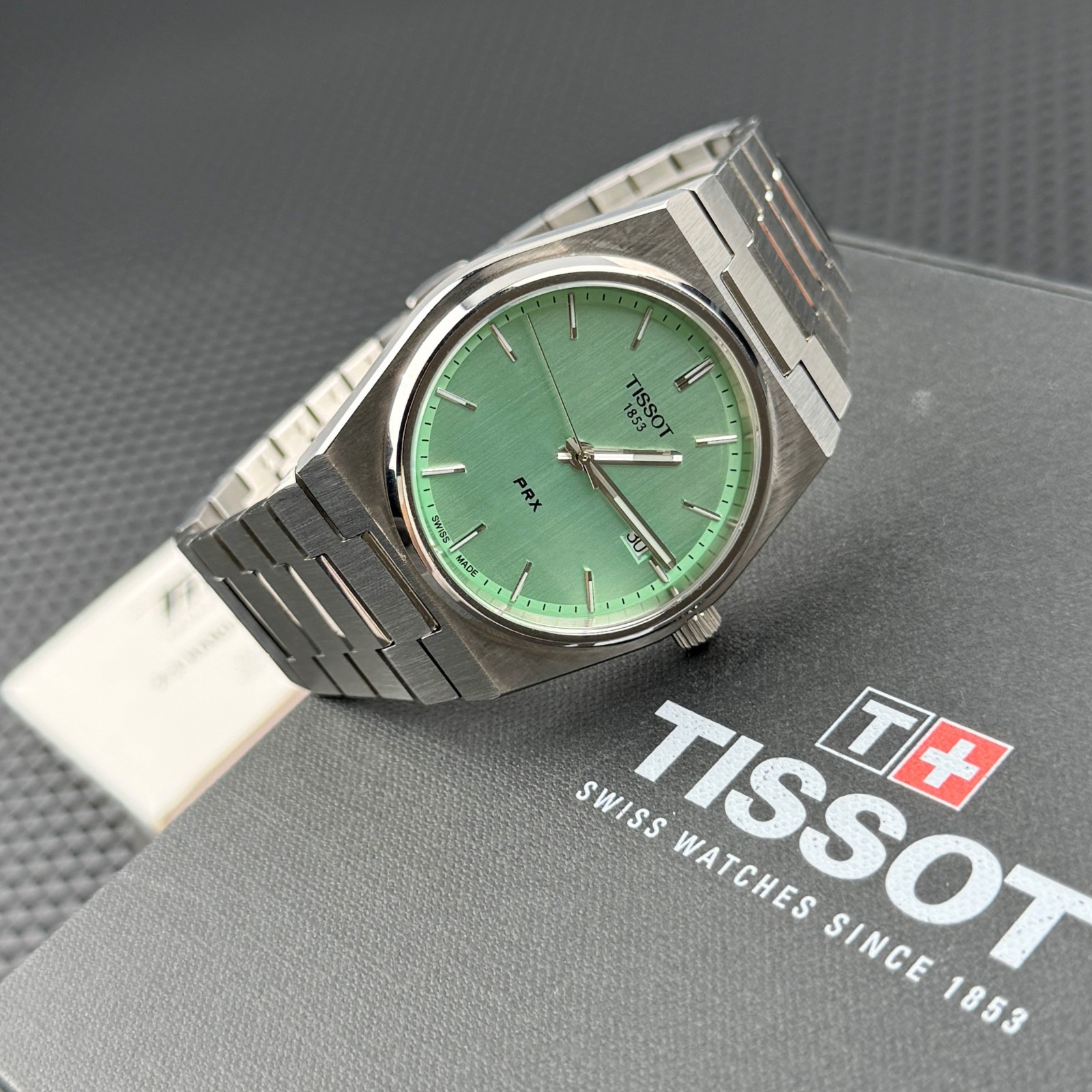 TISSOT PRX Swiss Quartz Light green Dial Men’s Watch 40mm T137.410.11.091.01