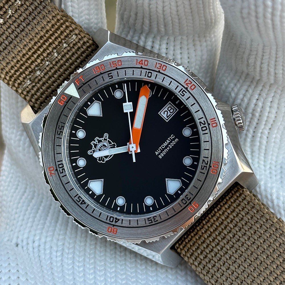 STEELDIVE SD1936 Mens 40mm 300M Automatic Dive Watch NH35 Sapphire Steel
