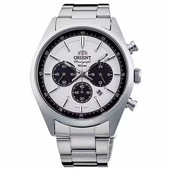 Orient WV0041TX Radio-Controlled Solar Watch White Dial Analog-Digital JDM