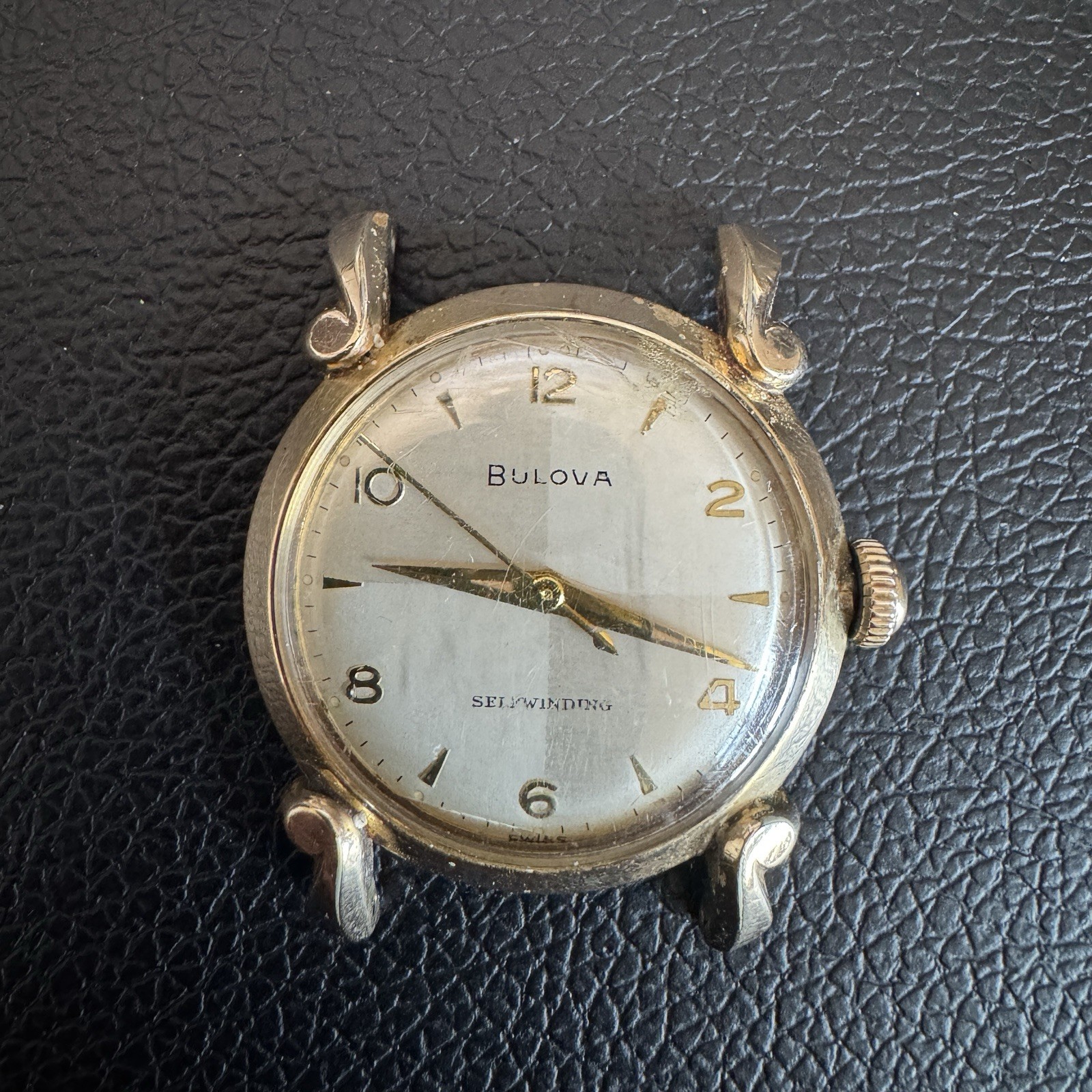 Vintage 1954 Bulova L4 Automatic Men’s Watch RUNNING Fancy Scrolled Lugs Head