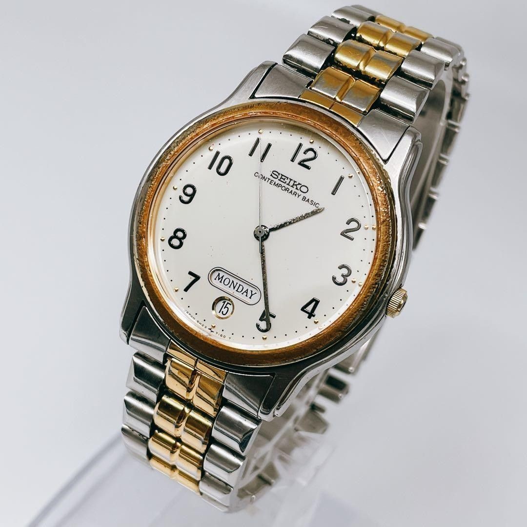 New Battery Running SEIKO Men’s Day Date Vintage 5H23 7080 SEIKO Combination Two