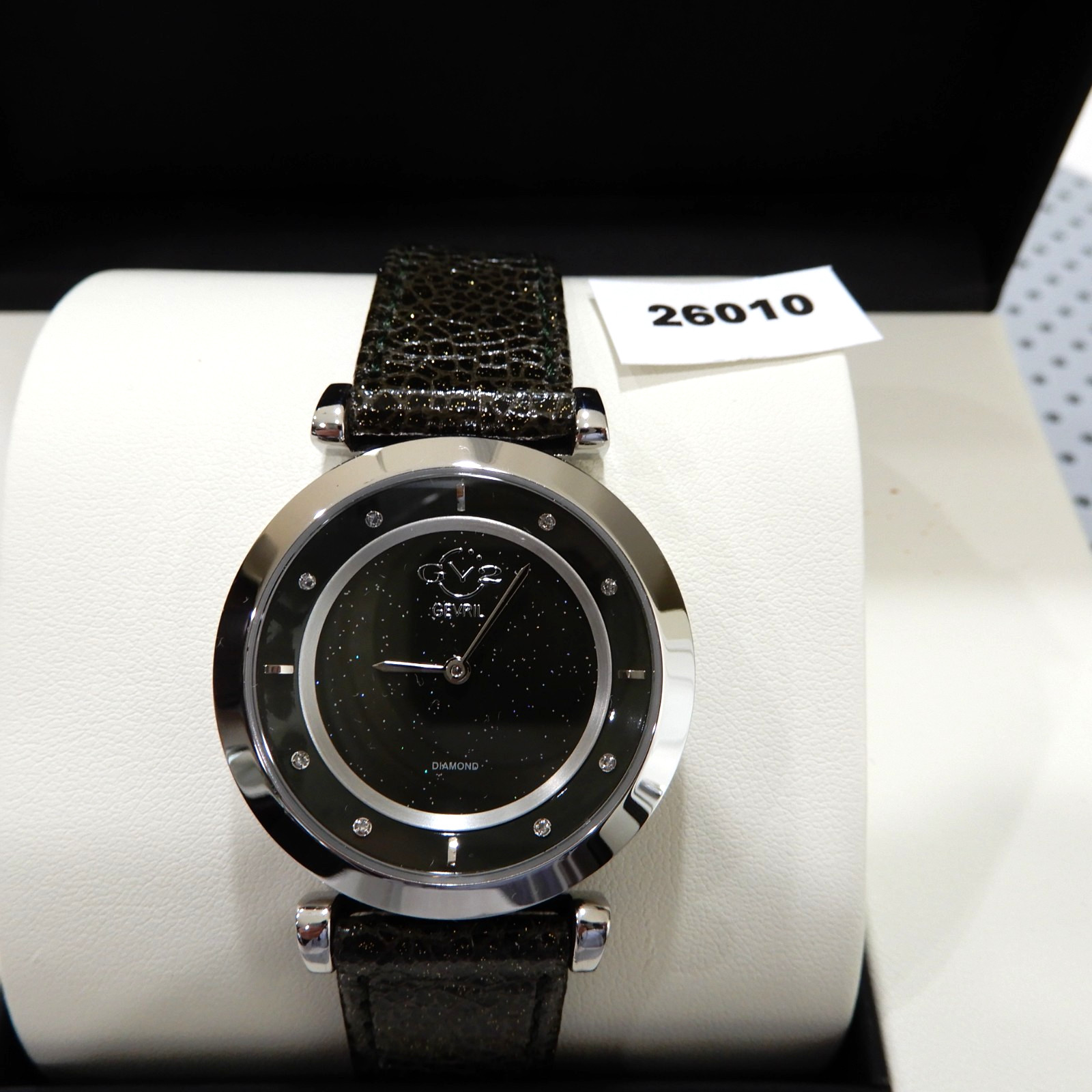 AUTHENTIC! New! GV2 Ladies LOMBARDY DIAMOND-SS Bezel-Dark Green Shimmer Dial