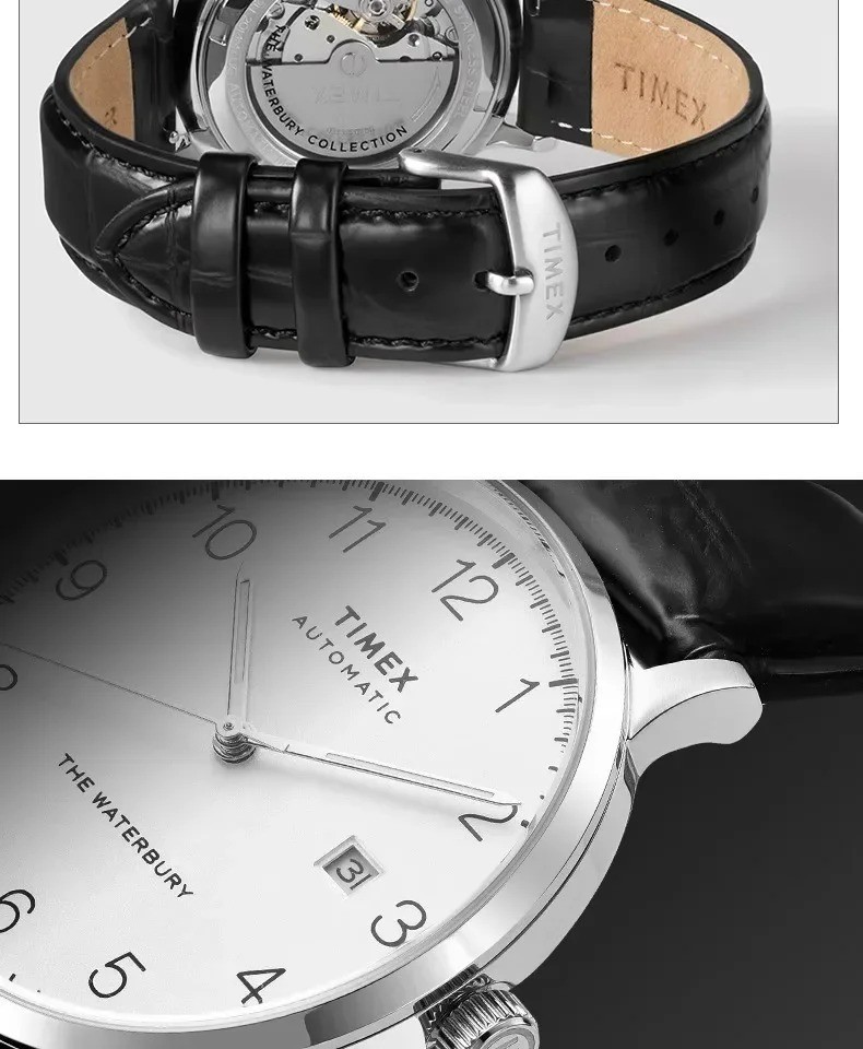 TIMEX Watch Men Automatic Mechanical Fashion Sports Waterproof Leather Strap